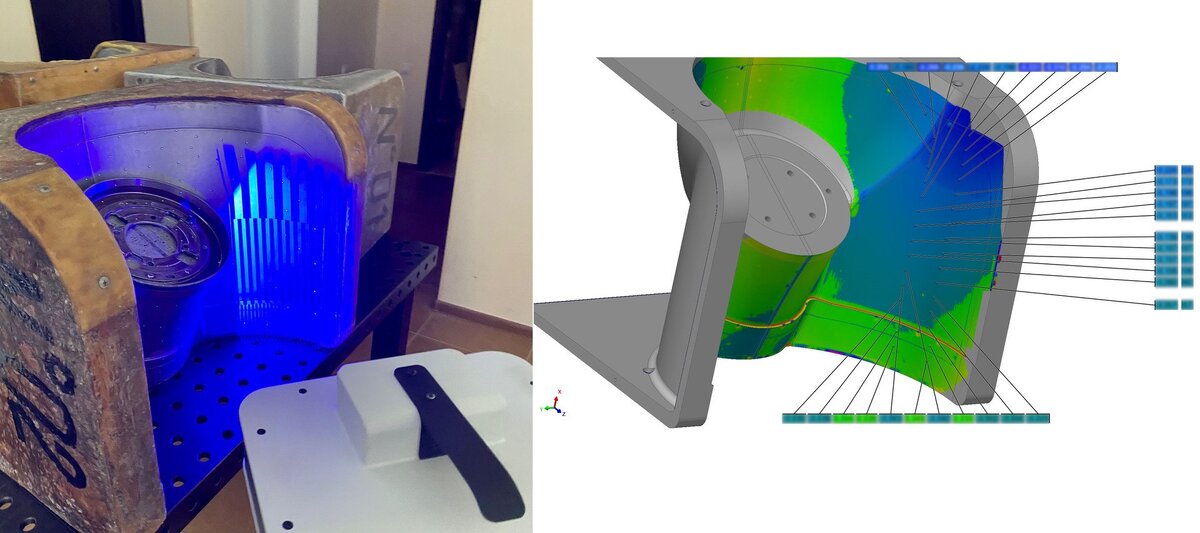 3D Control: сканирование внутренней поверхности детали в целях контроля геометрии