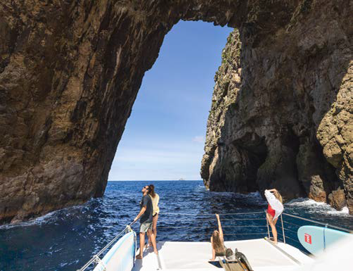 Black Tomato guests visit Poor Knights Islands, NZ. Photography by Miles Holden, courtesy of Black Tomato