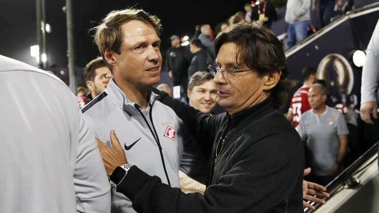    Олег Кононов и Леонид Федун.Александр Ступников ФК «Спартак»