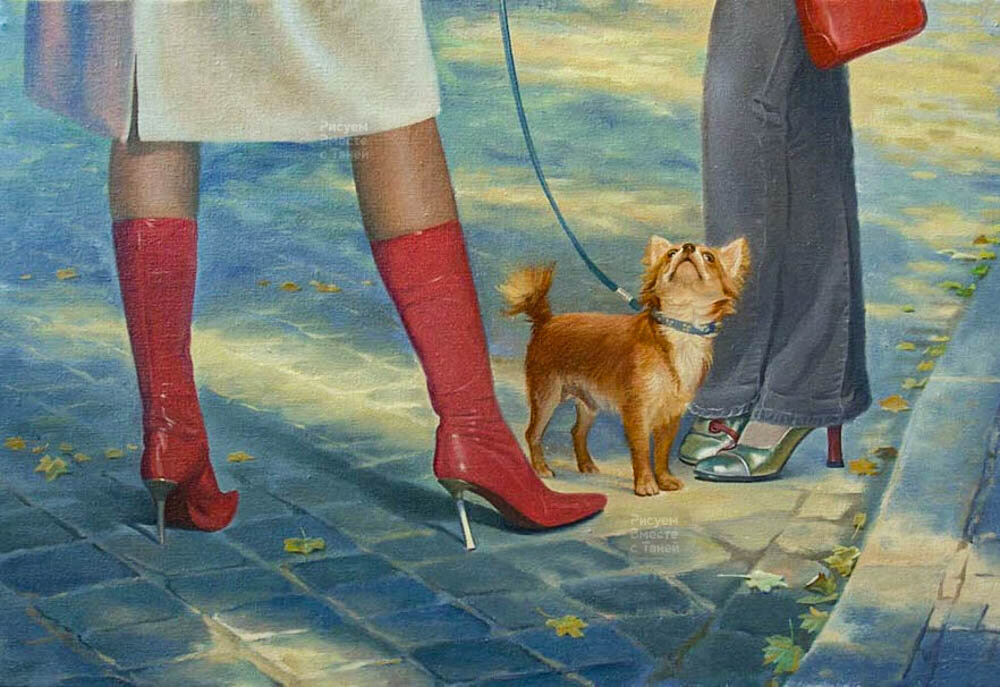 Дамский разговор, художник Филипп Кубарев