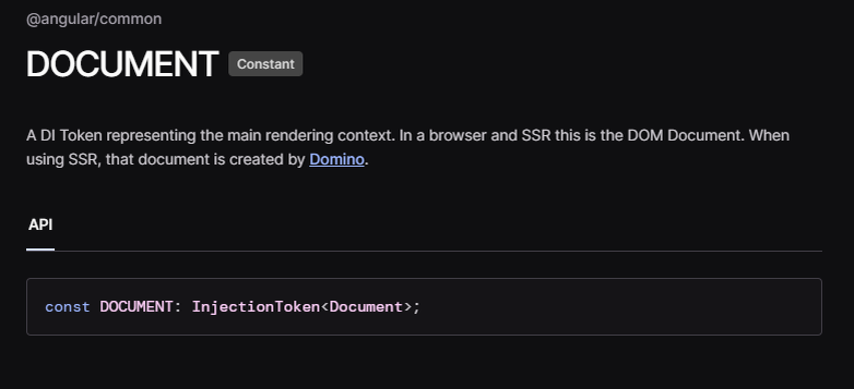 https://angular.dev/api/common/DOCUMENT