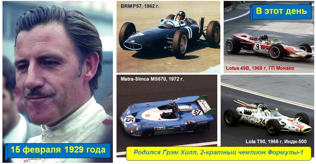 15 февраля 1929 года - родился Грэм Хилл