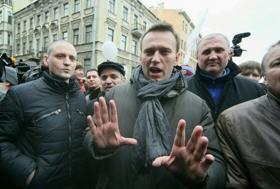    Алексей Навальный, Сергей Удальцов, Гарри Каспаров. Марш «За честные выборы», 2012 год