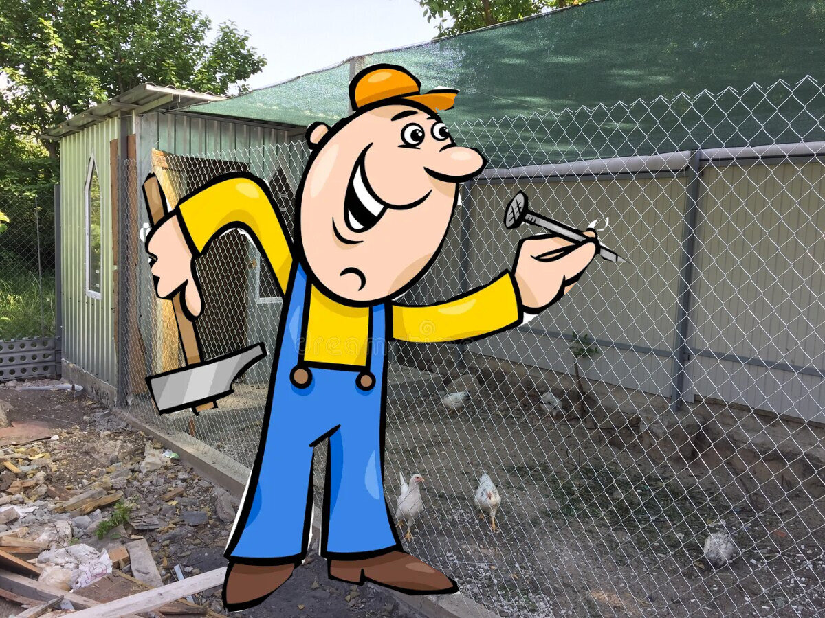 Вольер из сетки стационарный.