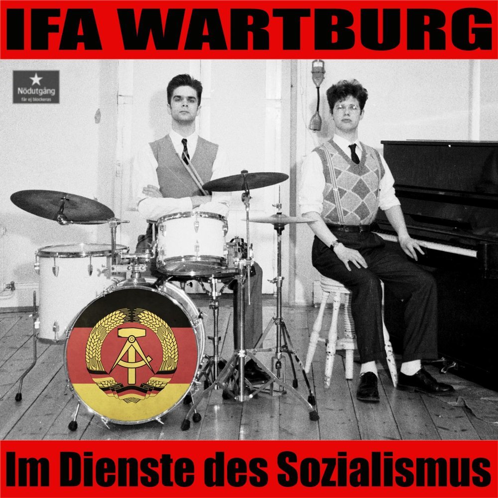 Основатели Ifa Wartburg Магнус Михаэль и Нильс Лундвалл на обложке LP "Im dienste des sozialismus"