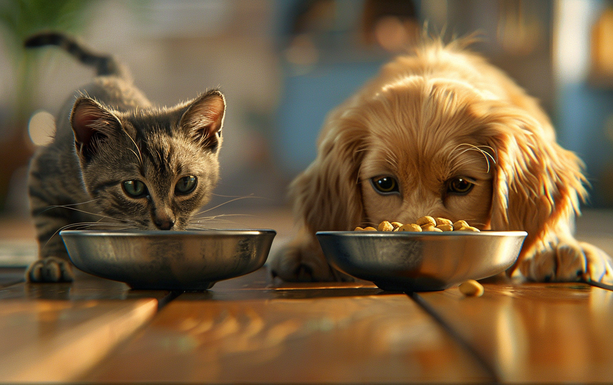 Питание собак и кошек должно различаться в виду разной физиологии животных / Изображение: AlphaPet