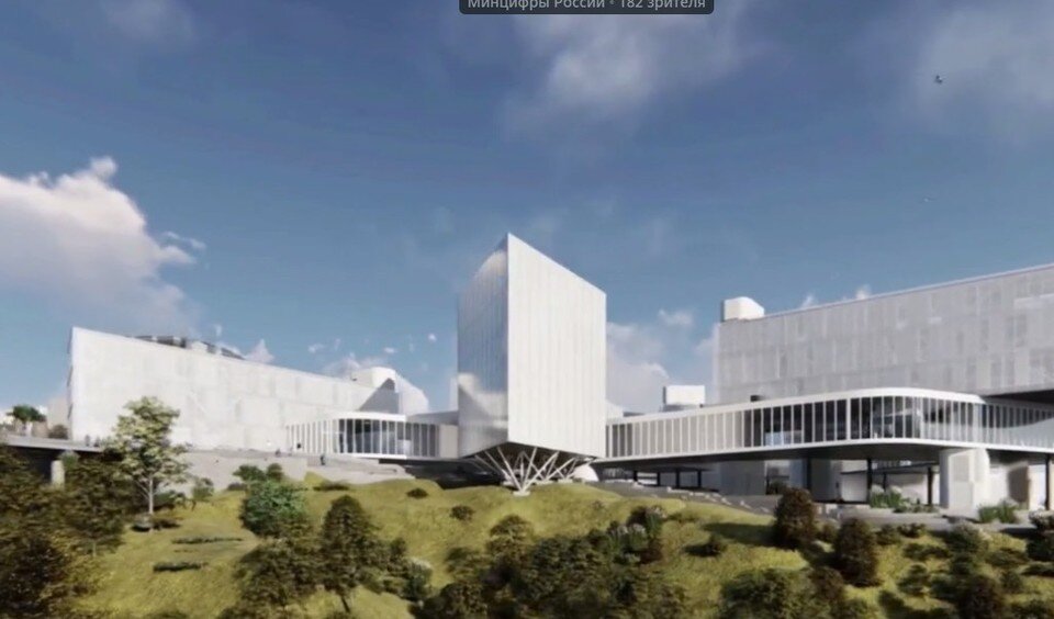    Кампус расположится на двух площадках. принтскрин видео.