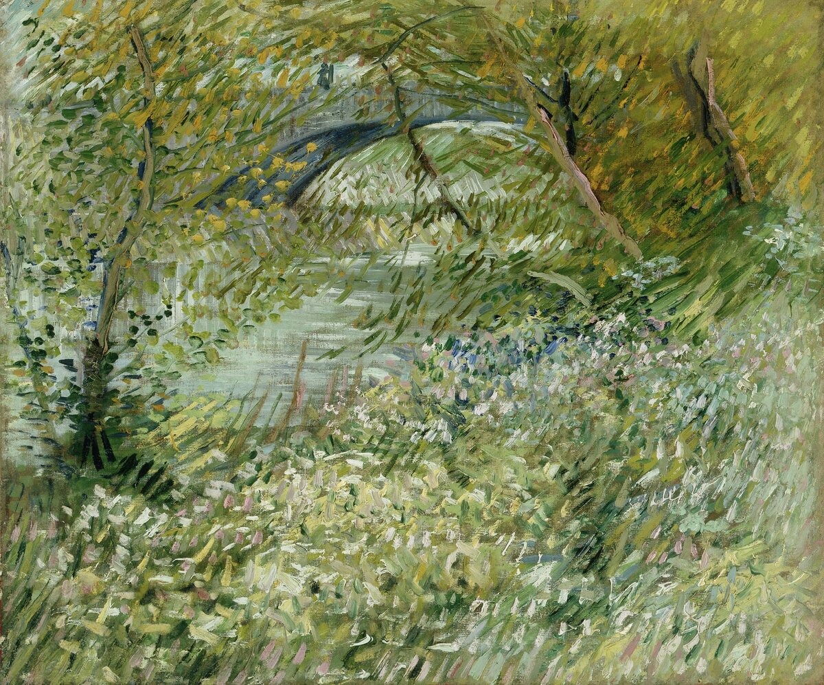 The banks of the Seine with the Pliers Bridge in the spring of 1887, The banks of the Seine with the Pliers Bridge in the spring of 1887, Vincent Van Gogh, Dallas, Dallas Museum of Art