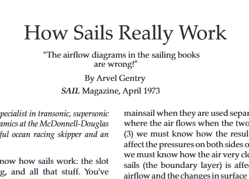 Слоган статьи: "Диаграммы воздушных потоков в яхтенных книгах неверны!"
