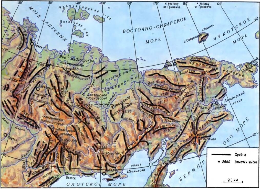Хребты и нагорья дальнего востока. Горные хребты Восточной Сибири на карте. Горные хребты Северо Восточной Сибири. Горы Северо Восточной Сибири на карте. Орографическая схема Северо-Восточной Сибири.