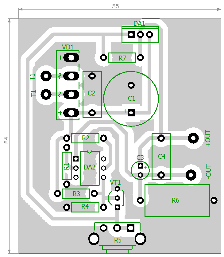 БП НА LM317 С БЛОКОМ ЗАЩИТЫ