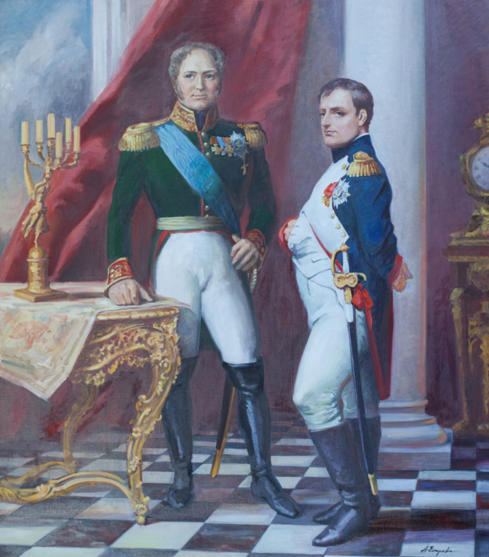 Анна Егорова «Александр I и Наполеон Бонапарт в Тильзите» 