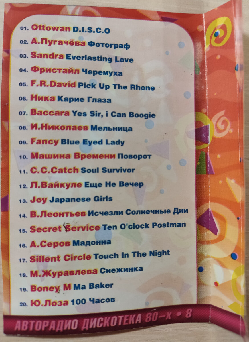 Песни кассеты № 77