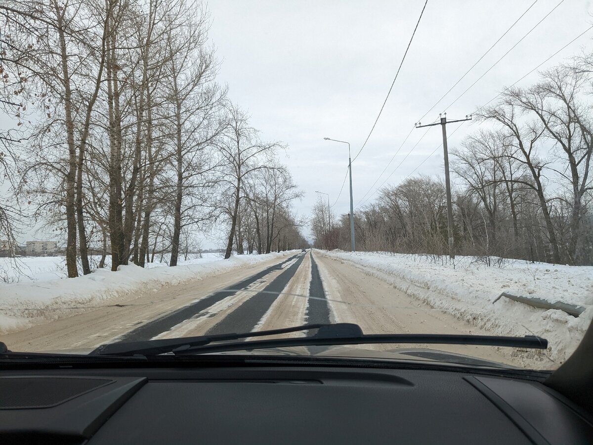 Дорога на дачу зимой