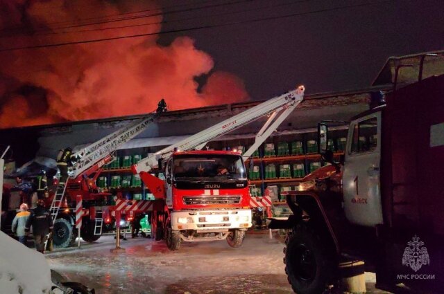    На тушении работали более 100 пожарных. Фото: МЧС Удмуртии