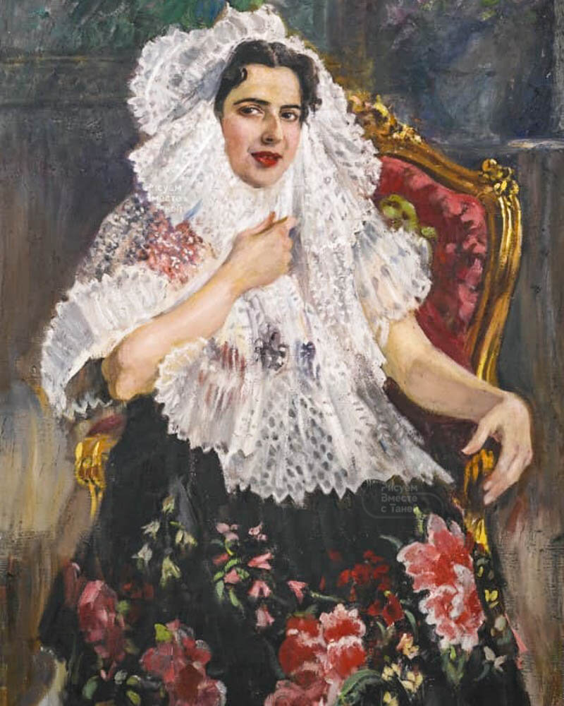 Дочь посла Мексики Глория в национальном костюме теуана