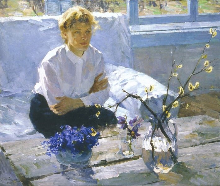 Токарев В.Ф. «Портрет А.Ф. Токаревой (Дрейлинг)» (1967) 