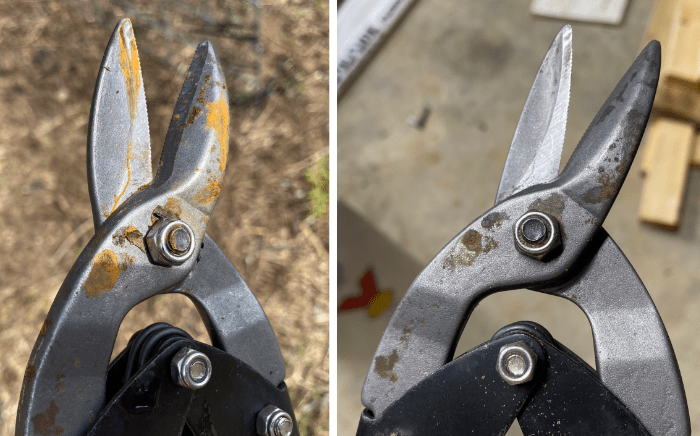 Старые ножницы до и после одной обработки. Источник фото https://www.google.ru/