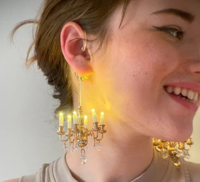 Серьги на батарейках