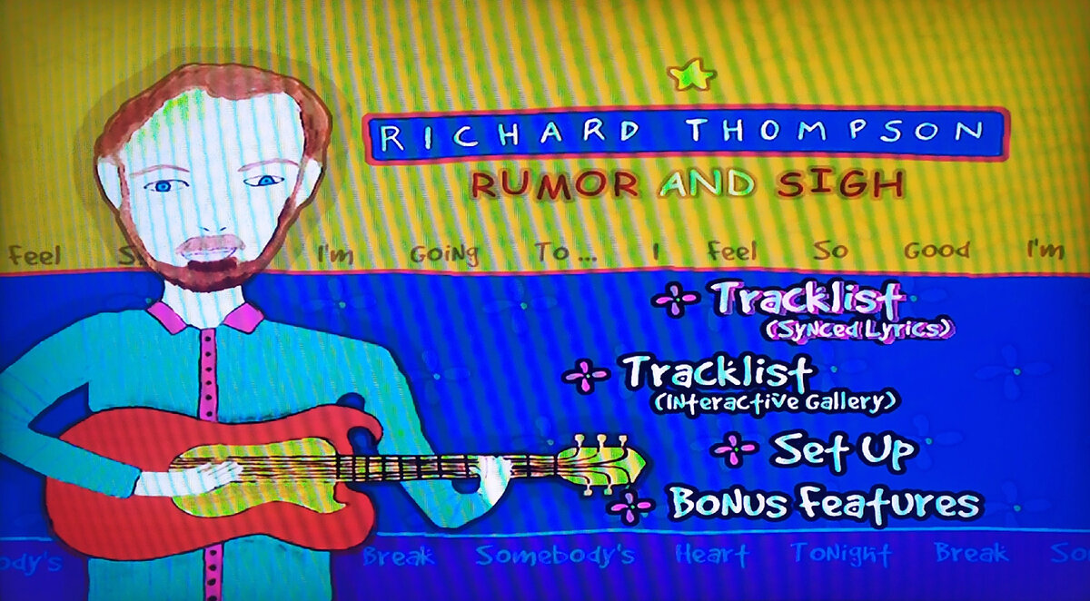 Richard Thompson "Rumor And Sigh" DVD-Audio - main menu
