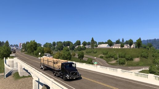 American Truck Simulator 1.49 Ньюпорт в Кус-Бэй Деревянные столбы 37 740 фунт