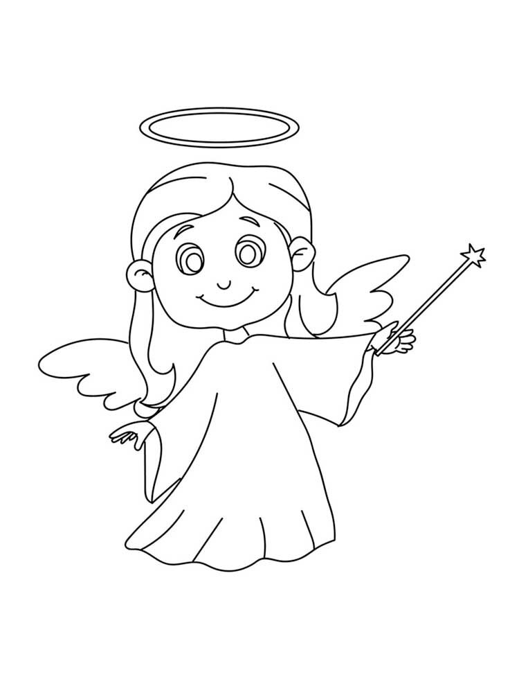 Раскраска милого Ангела