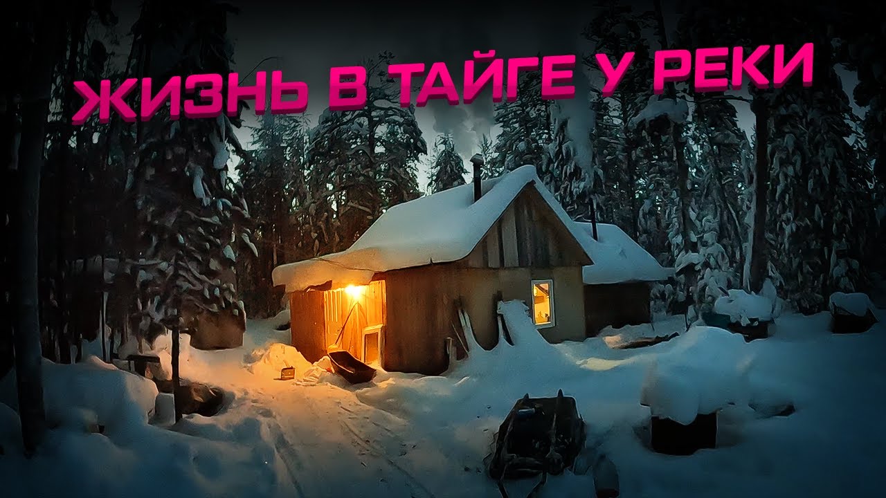 Жизнь в тайге у реки в избушке в -40! Зимняя рыбалка! #жизньвлесу | Охота и  рыбалка от Виктора | Дзен