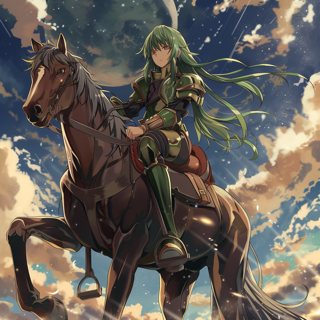 Аниме няшка на коне от https://insomnia.land