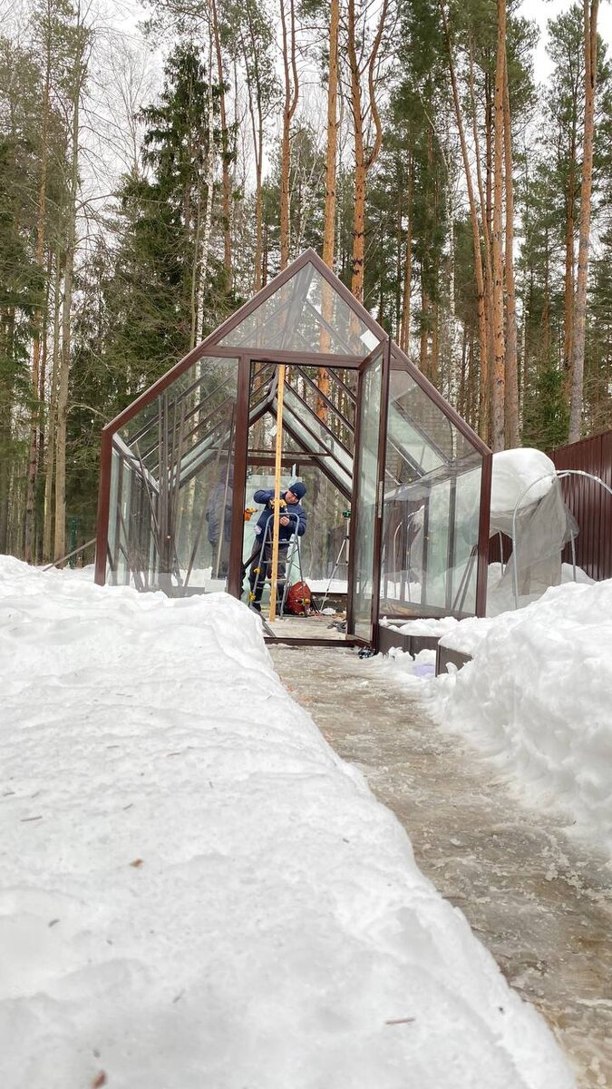 Легкая сборка алюминивой теплицы своими руками!