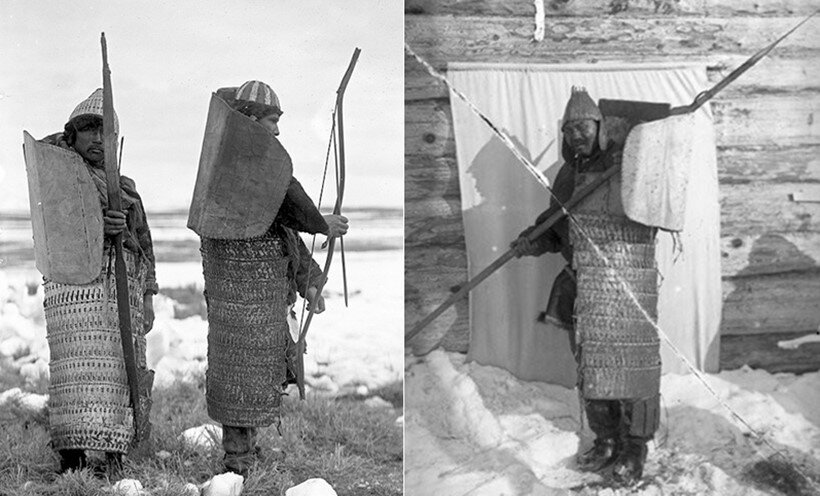 Чукотские воины в доспехах