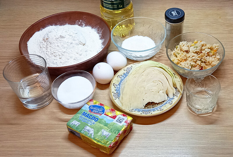 Необходимые продукты для пирожков