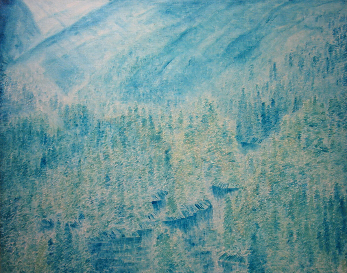 Кадзуо Накамура, "Одиночество 7", 1973, холст, масло, 61 х 76 см, галерея Кристофера Каттса, Торонто.