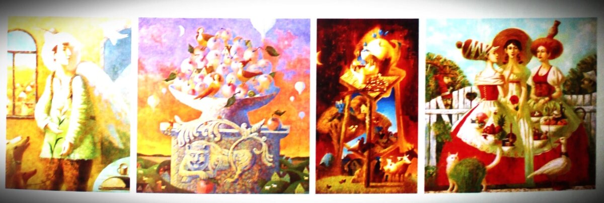 Несколько работ художницы, с обложки календаря.