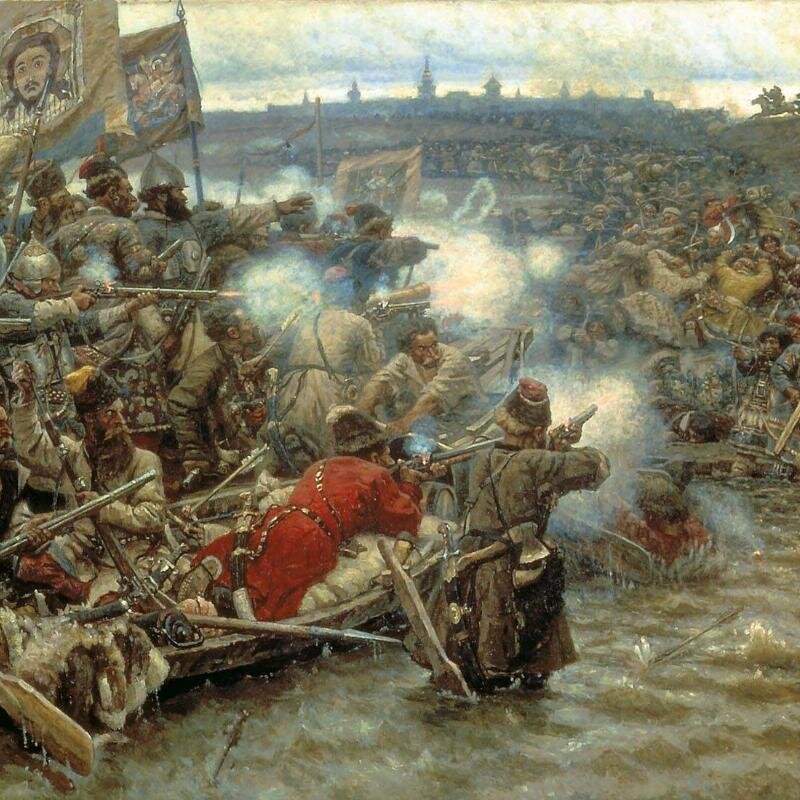 «Покорение Сибири Ермаком Тимофеевичем», худ. В. И. Суриков.