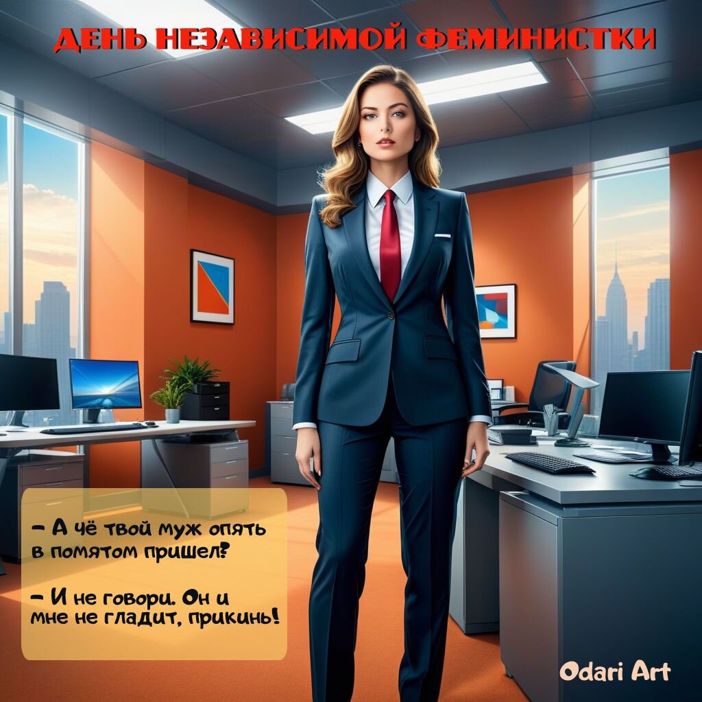 День независимой феминистки. Прикольные картинки от Odari Art 