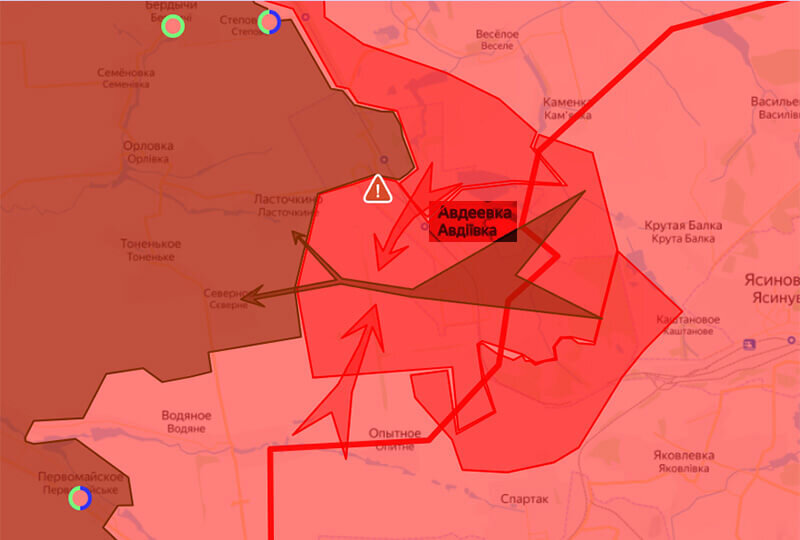    Освобождение Авдеевки на карте СВО
