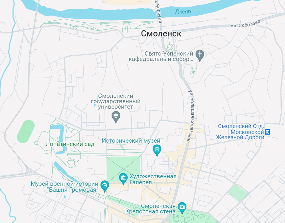 Центр Смоленска. Google.maps