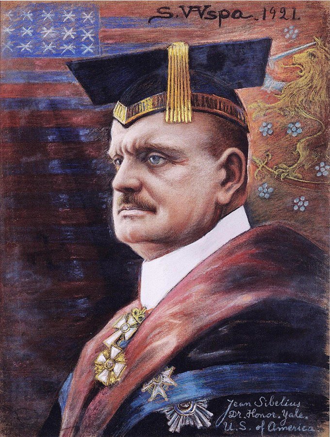 Сибелиус - кстати, известный масон - портрет его руки