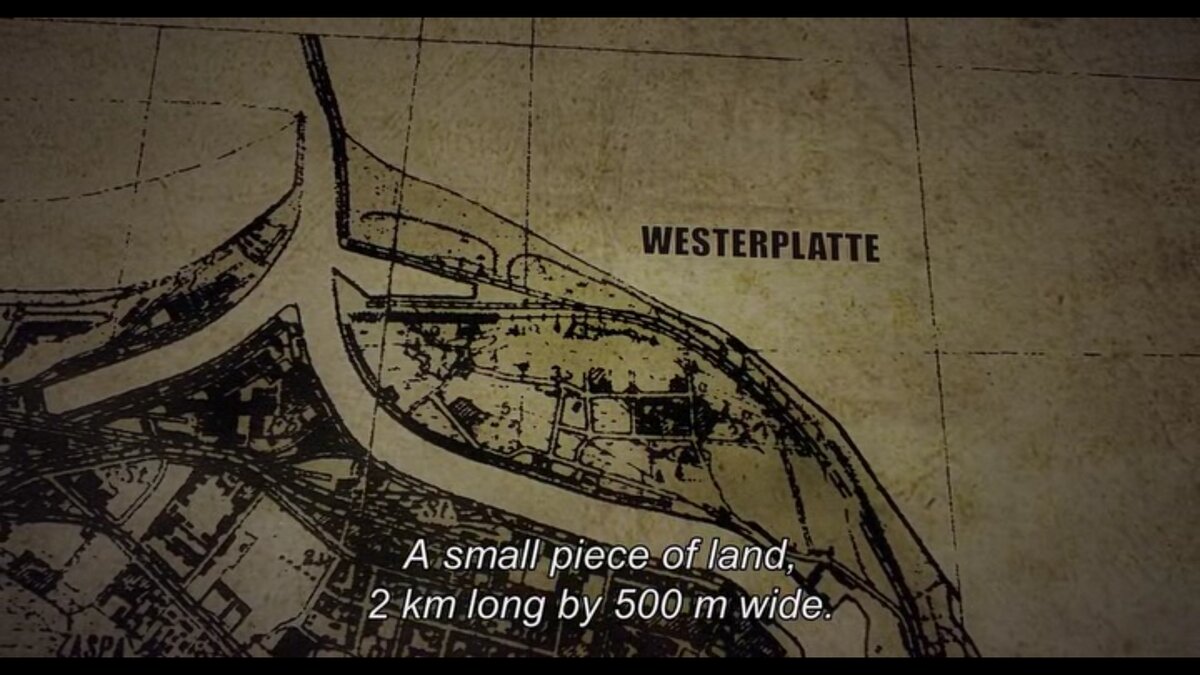 Расположение склада Вестерплатте на карте. Кадр из фильма