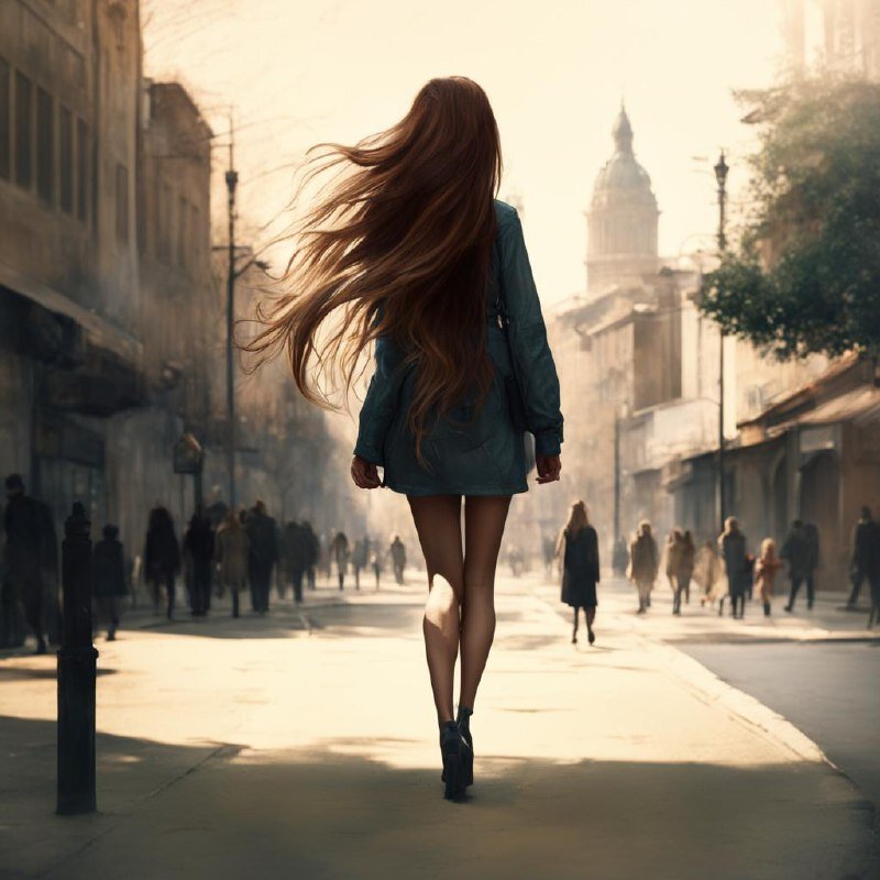 Вероника, спешащая на работу.