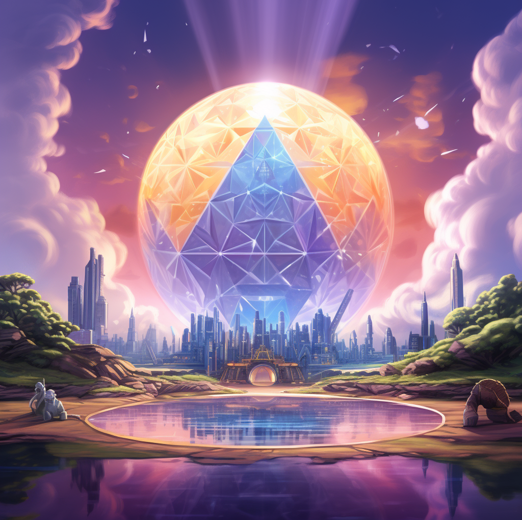 Город будущего. Иллюстрация сгенерирована нейросетью