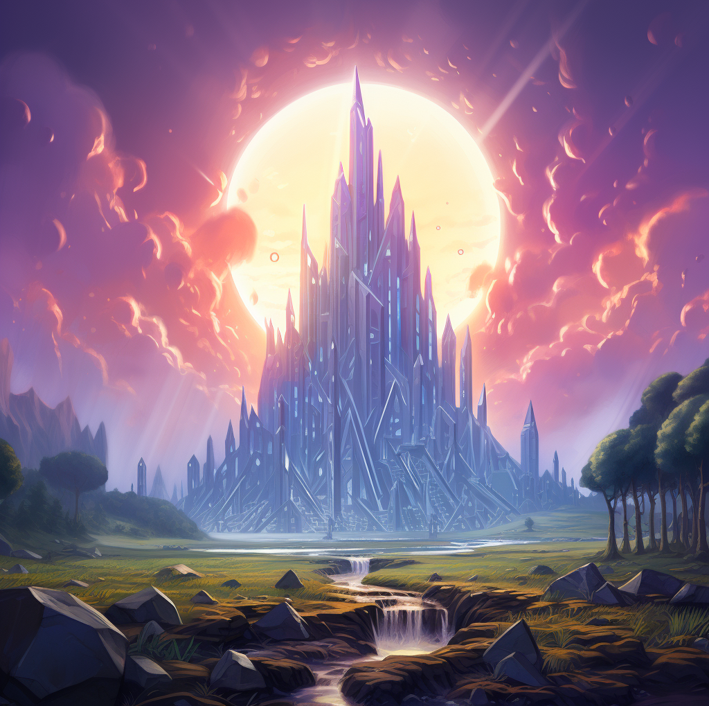 Замок в готическом стиле. Иллюстрация сгенерирована нейросетью