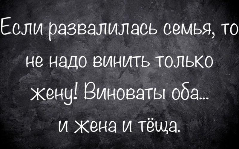   А ты меня витиевато   Считаешь во всём виноватым.     И в том, что рухнула семья       Виновны: я, мои друзья.  А ты меня год уж десятый   Считаешь во всём виноватым.