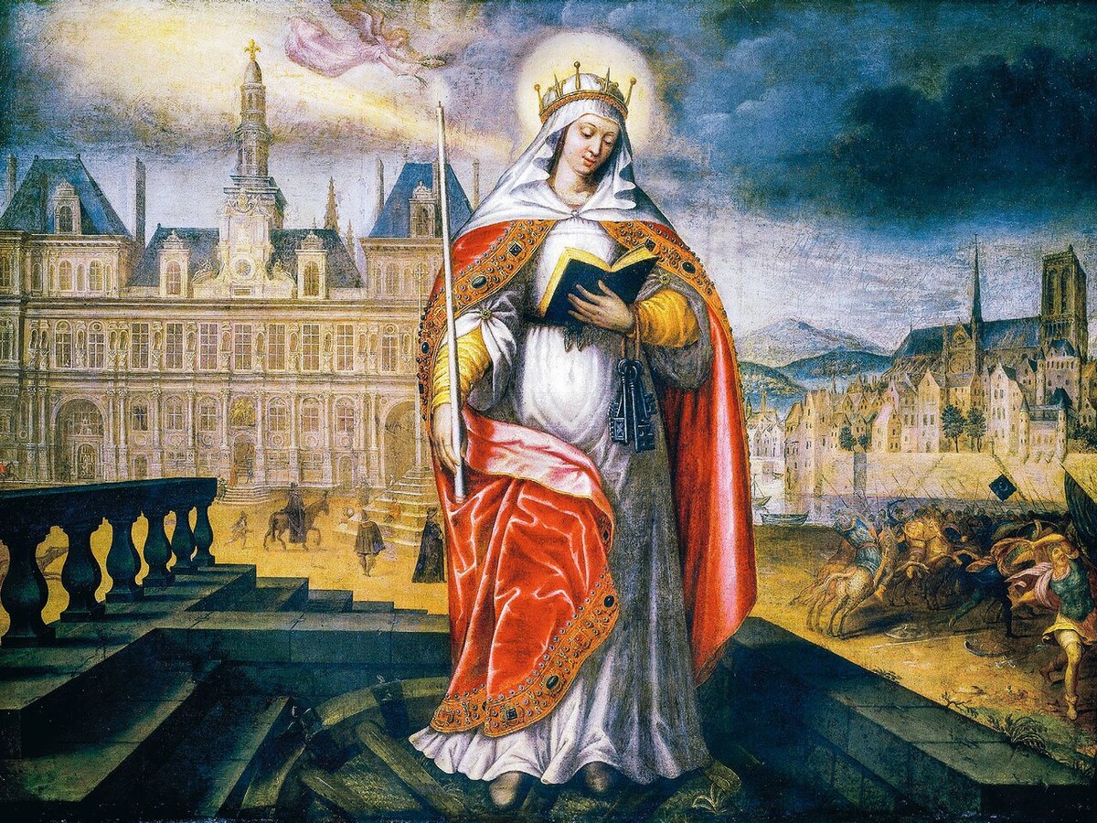 "Святая Женевьева", картина неизвестного художника XVII века, Музей Карнавале, Париж.