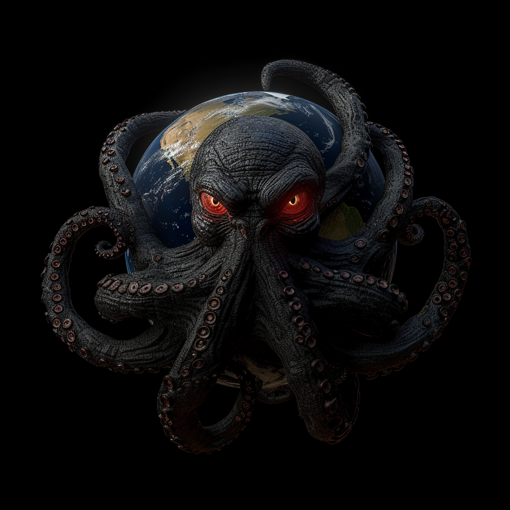 Изображение по мотивам итальянского сериала "Спрут". Символ непобедимости мафии.