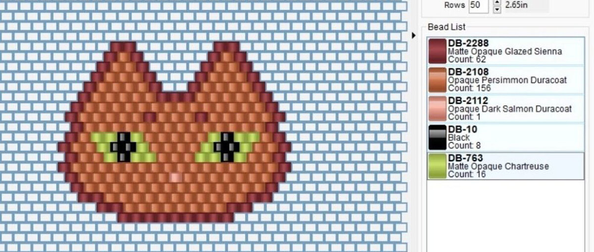 Схема, номера и количество бисера.