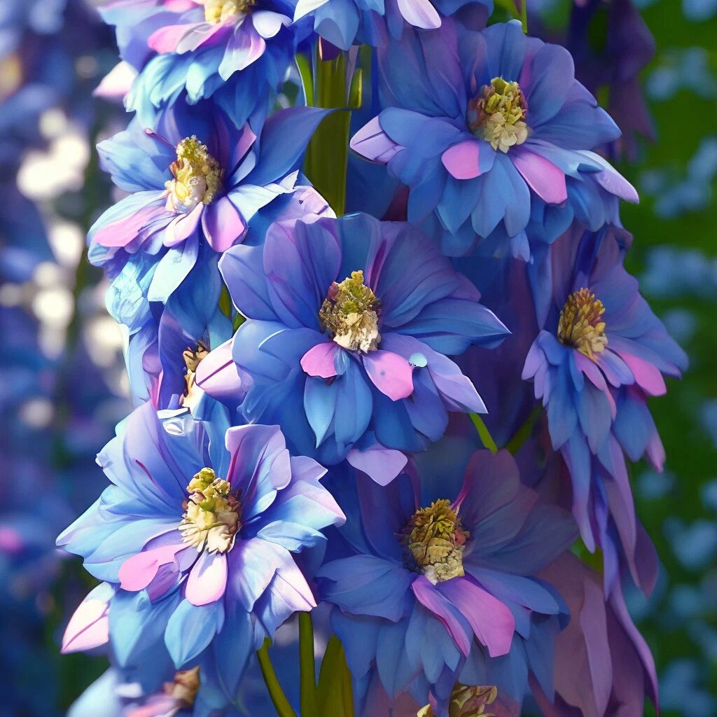 Дельфиниум. Нейросеть Шедеврум.