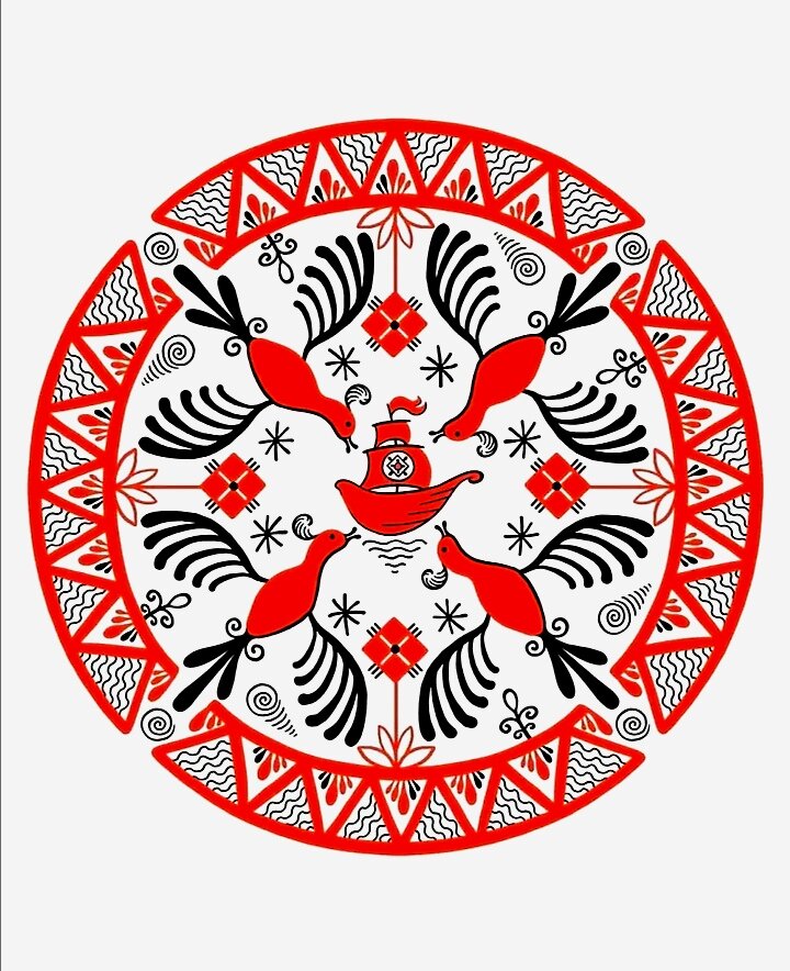 Мезенская народная роспись. Фото взято из свободных источников. 