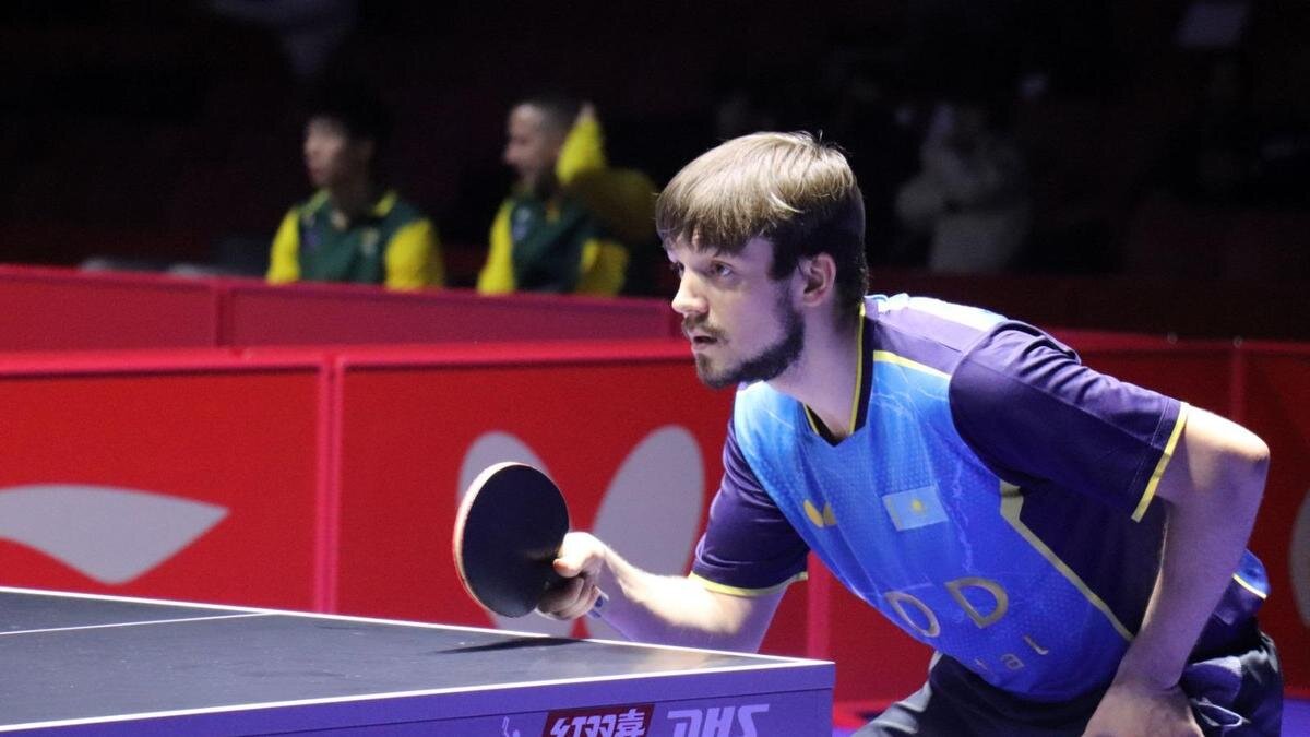   Кирилл Герасименко на чемпионате мира:пресс-служба Федерации настольного тенниса Казахстана