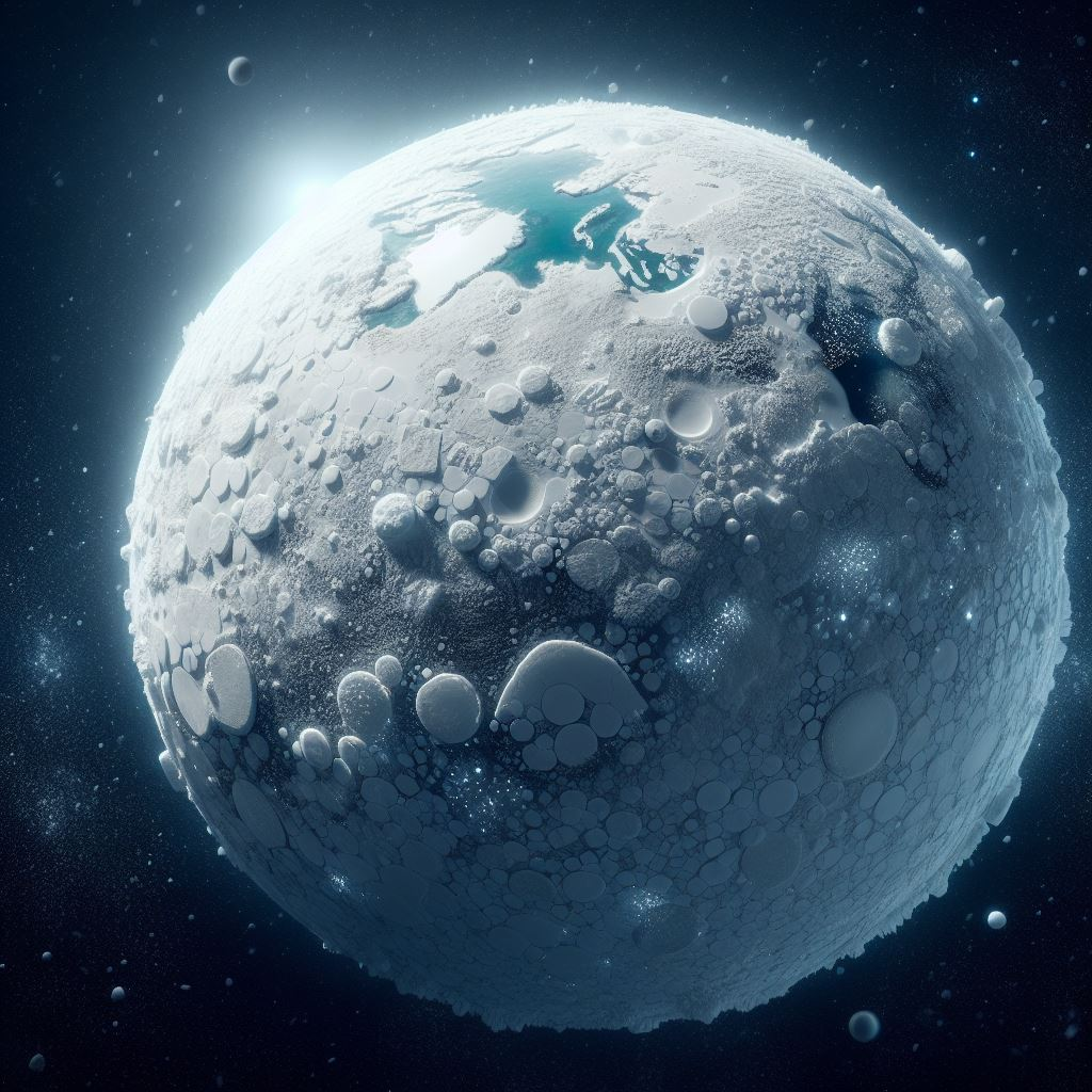 "Земля-снежок" в представлении нейросети / (c) DALL-E